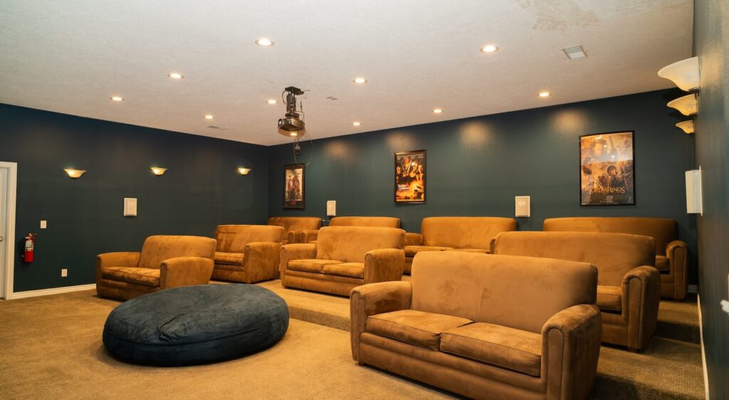 The Village Apartments Rexburg movie theater room